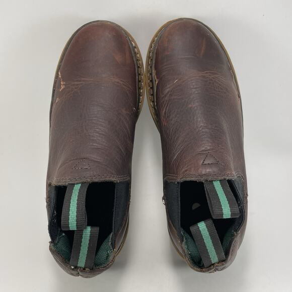 Georgia Boot Low Romeo Mens Size 7.5 Brown Leather Slip On Work Boots, Casual - Picture 5 of 12